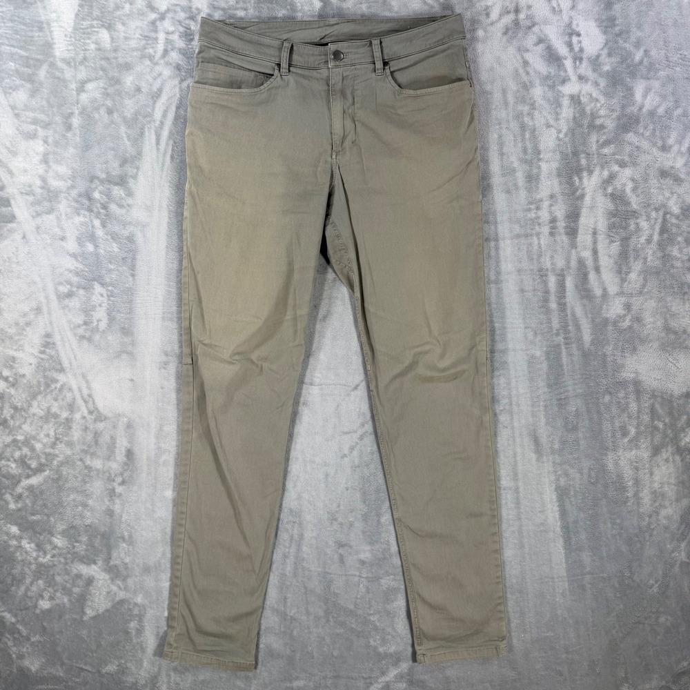 Lululemon ABC Pant Slim Warpstreme Men's Size 31x32 Olive Green Trousers